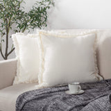 Linen Cushion Cover with Raw Edge