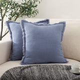 Linen Cushion Cover with Raw Edge