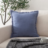 Linen Cushion Cover with Raw Edge