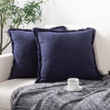Linen Cushion Cover with Raw Edge