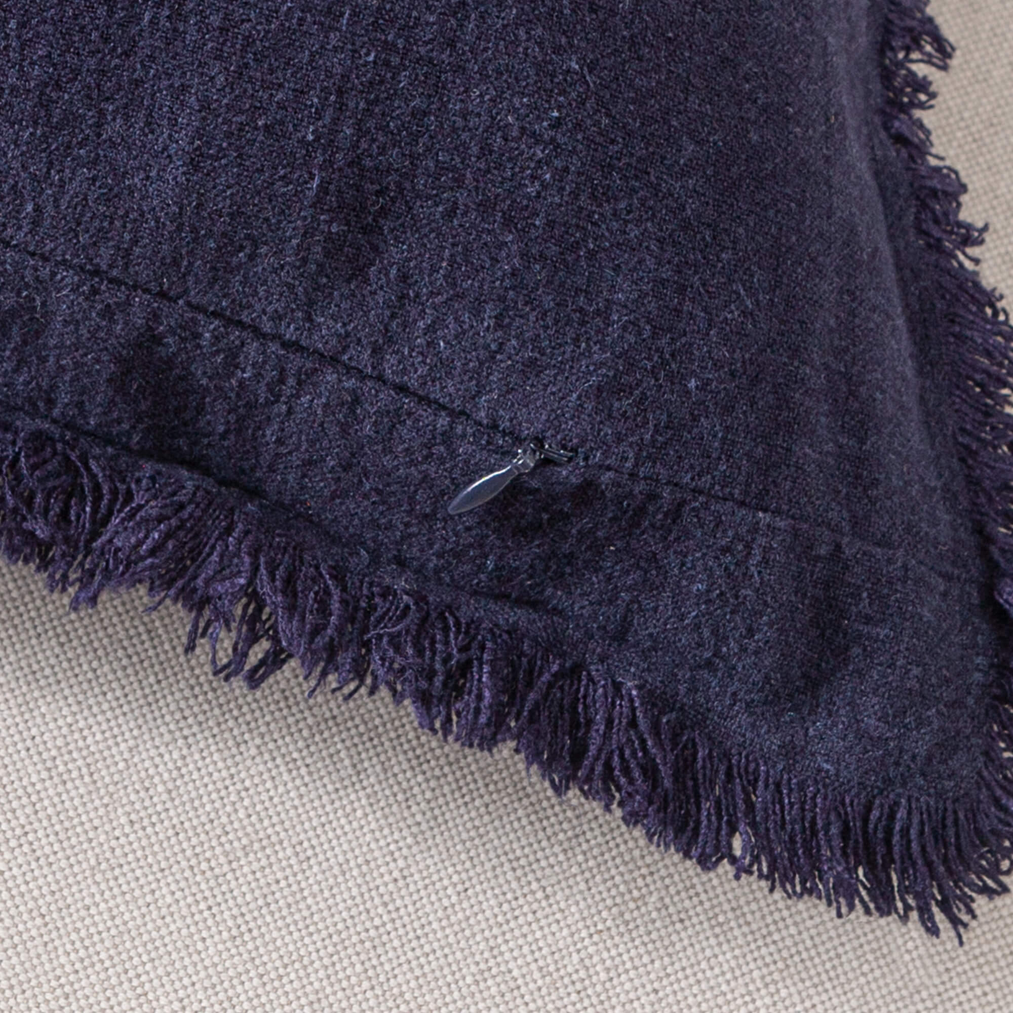 Linen Cushion Cover with Raw Edge