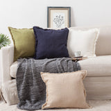 Linen Cushion Cover with Raw Edge