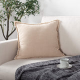 Linen Cushion Cover with Raw Edge