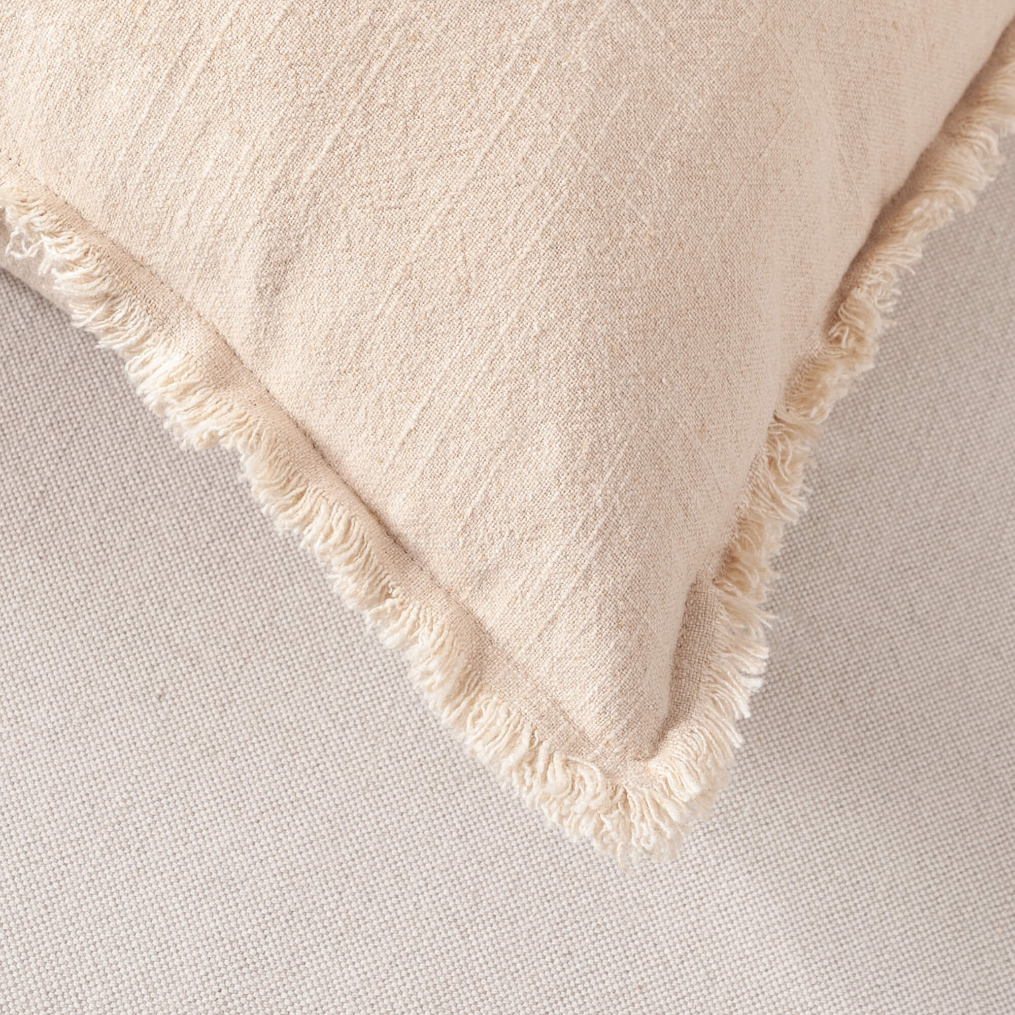 Linen Cushion Cover with Raw Edge
