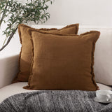 Linen Cushion Cover with Raw Edge