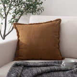 Linen Cushion Cover with Raw Edge