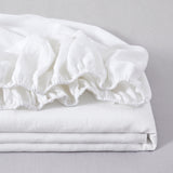 100% Soft Natural French Linen Bedding Fitted Sheet