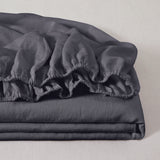 100% Linen Fitted Sheet Ivory