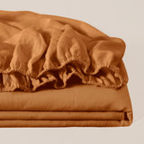 100% Soft Natural French Linen Bedding Fitted Sheet
