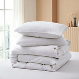 100% Linen Bedding Set Duvet Cover Queen, White