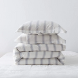 Stripe Linen Cotton Blend Duvet Cover Sets