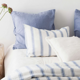 Stripe Linen Cotton Blend Duvet Cover Sets