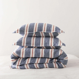100% Linen Stripe Duvet Cover Set