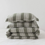 100% Linen Stripe Duvet Cover Set