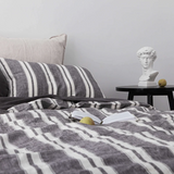 100% Linen Stripe Duvet Cover Set