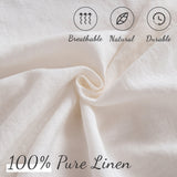 100% Linen Fitted Sheet Ivory