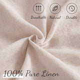 Linen Fitted Sheet Queen Size, Natural
