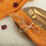 Dinner Cloth Pure Linen Washed Soft Charcoal Napkins