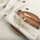 Dinner Cloth Pure Linen Washed Soft Charcoal Napkins
