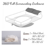 100% Linen Fitted Sheet Ivory