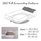 Linen Fitted Sheet Queen Size, Natural