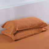 Linen Cotton Pillowcase with Button Closure