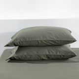 Linen Cotton Pillowcase with Button Closure