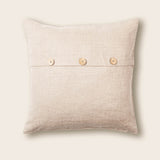 Linen Cushion Cover with Button Design