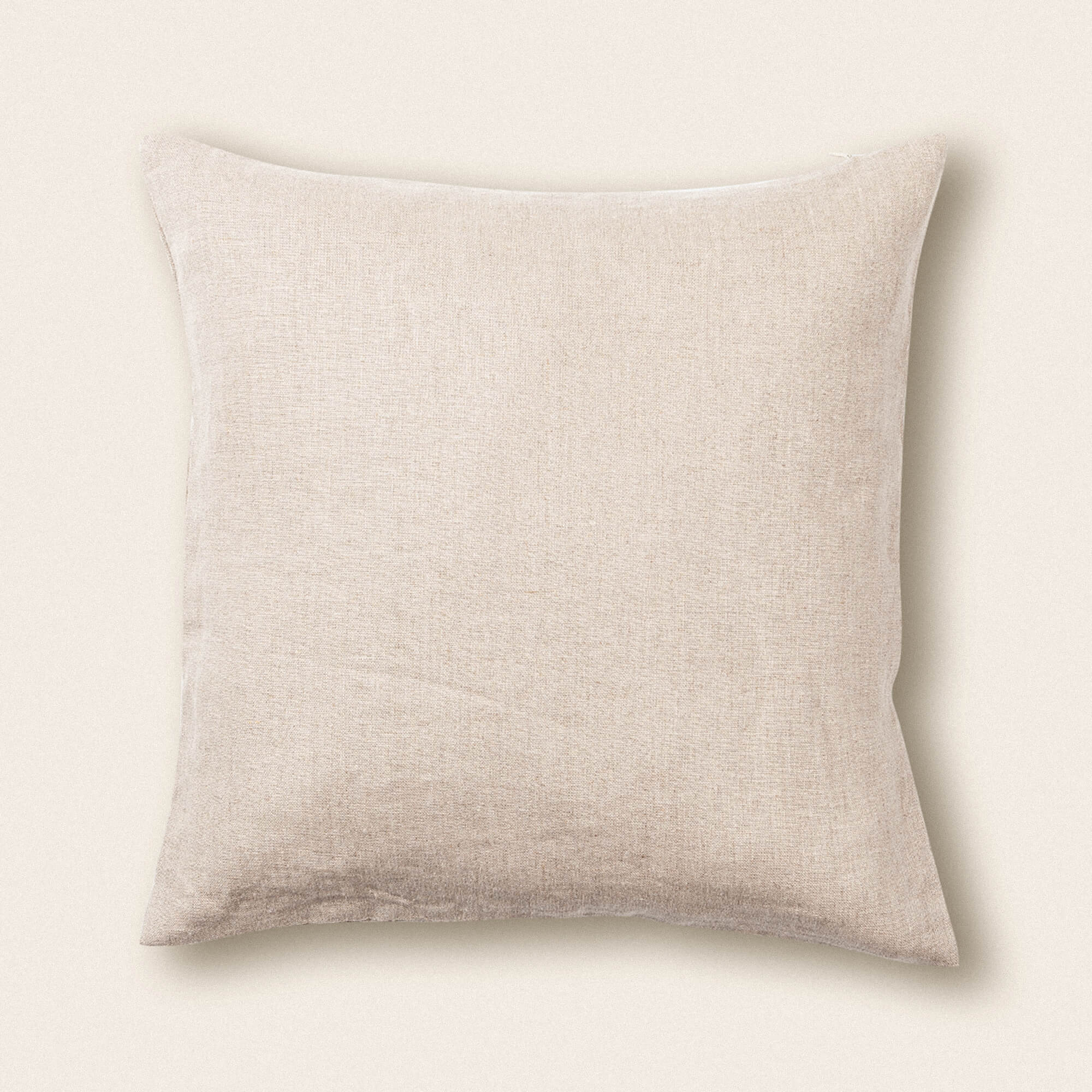 Linen Cushion Cover with Button Design