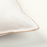 Linen Brim Embroidered Throw Pillows