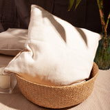 Linen Brim Embroidered Throw Pillows