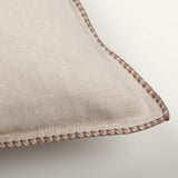 Linen Brim Embroidered Throw Pillows
