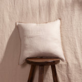 Linen Brim Embroidered Throw Pillows