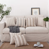 Linen Wide Stripe Cushion Cover
