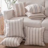 Linen Wide Stripe Cushion Cover