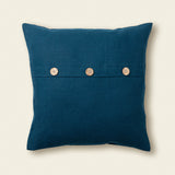 Linen Cushion Cover with Button Design