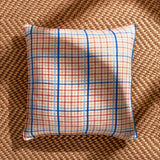 Prewashed Linen Cushion Cover with Green Plaid