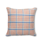Prewashed Linen Cushion Cover with Green Plaid