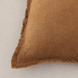 Linen Cushion Cover with Raw Edge