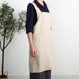 Cross-back Linen Apron