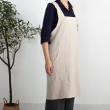 Cross-back Linen and cotton Apron