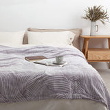Luxurious Flannel Stripe Throw Blankets