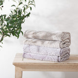 Luxurious Flannel Stripe Throw Blankets
