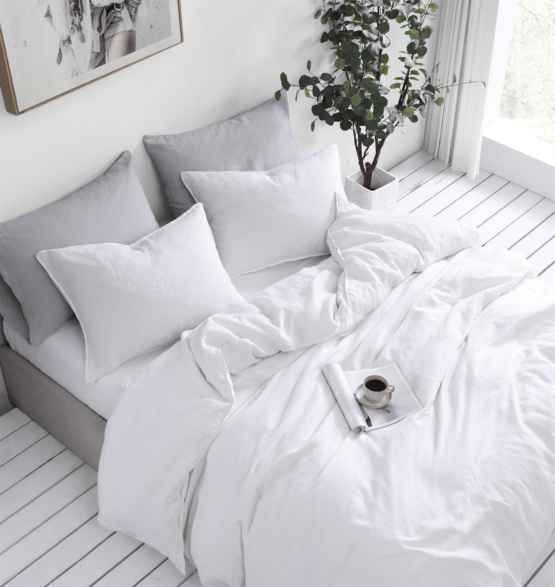 ATLINIA Pure Linen Duvet Cover Set