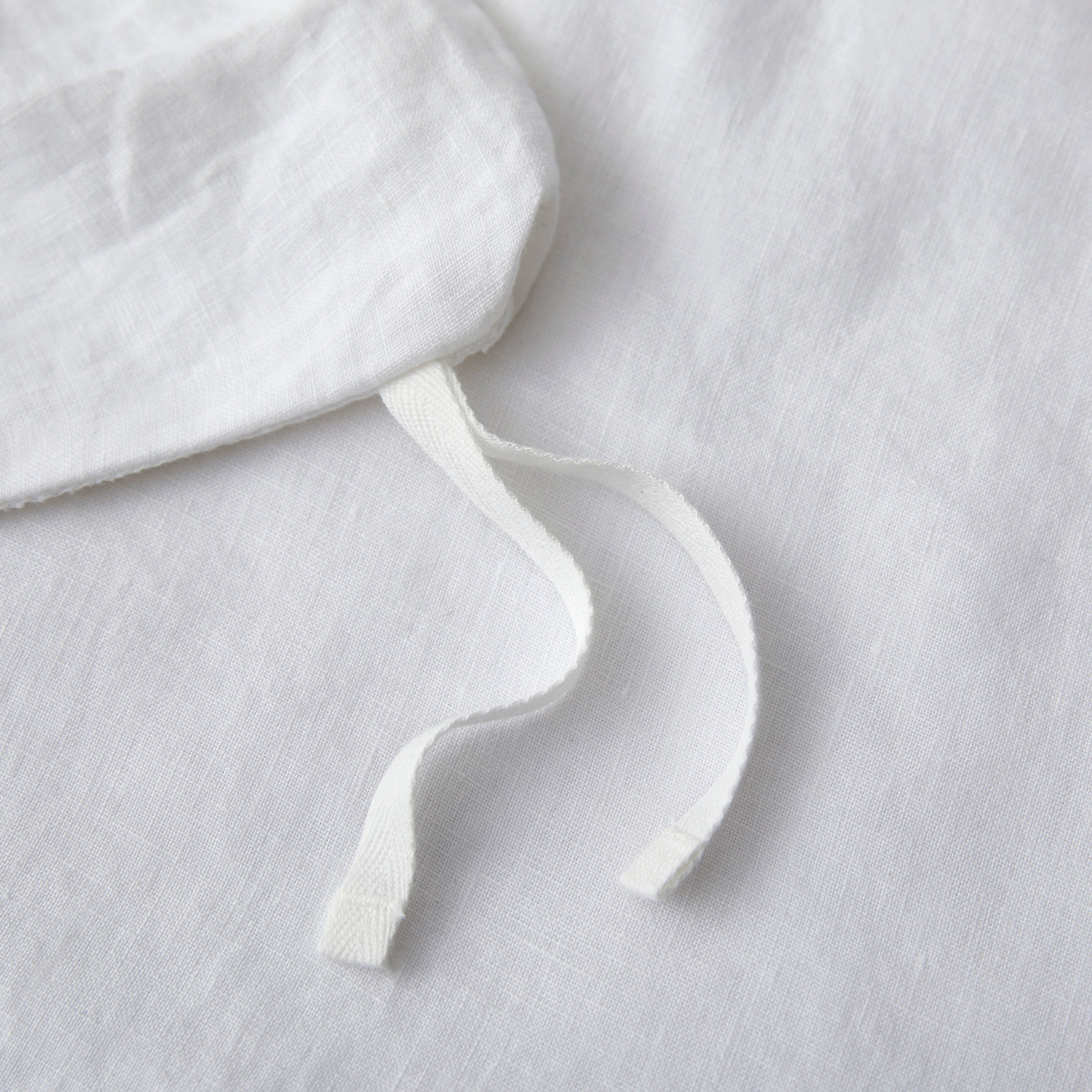 100% Linen Bedding Set Duvet Cover Queen, White