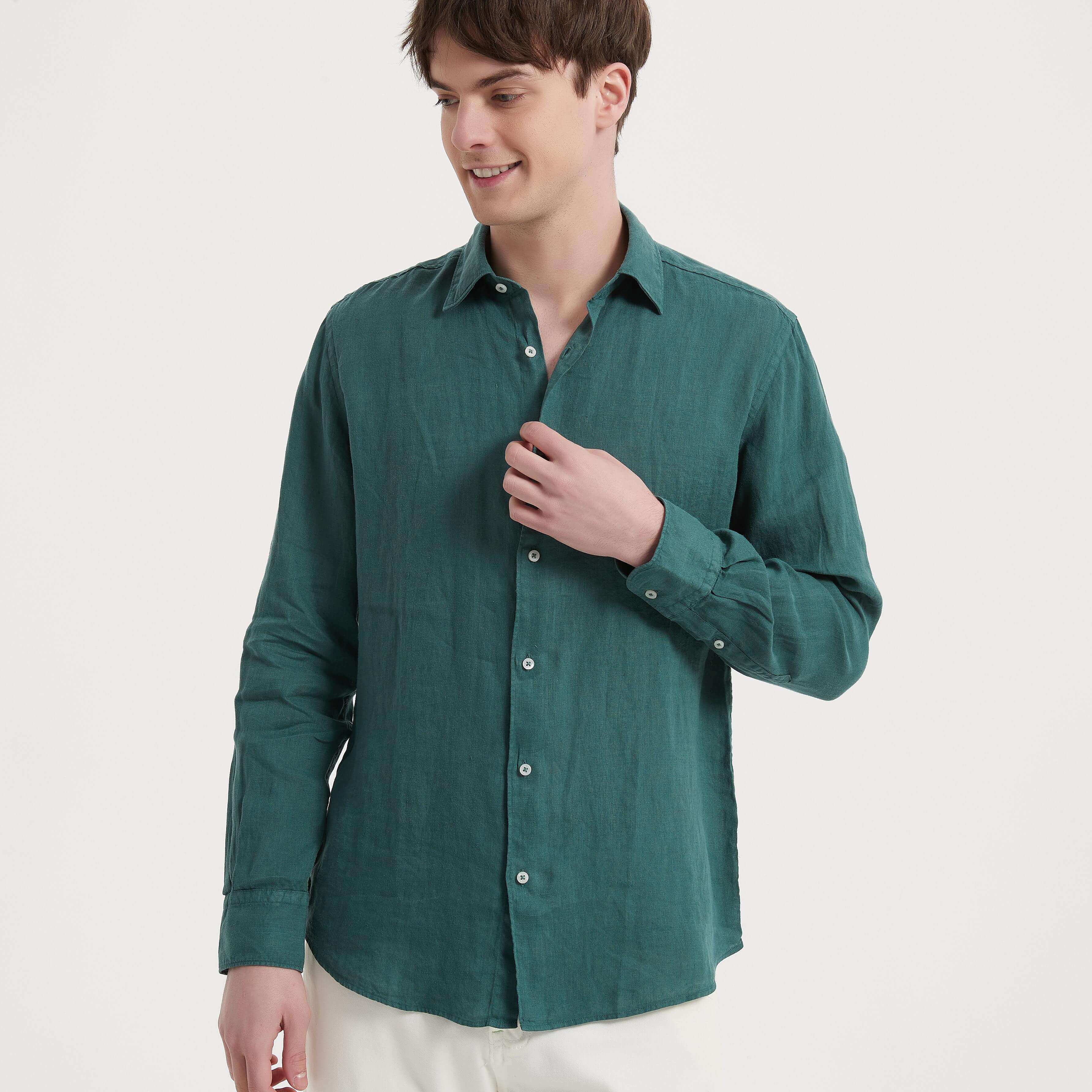 100% Linen Classic Shirt For Men – ATLINIA