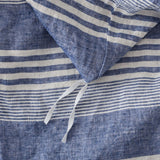 100% Linen Stripe Stoned Washed Duvet Cover Set