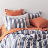 100% Linen Stripe Yarn Dyed Duvet Cover Set