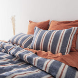 100% Linen Stripe Yarn Dyed Duvet Cover Set